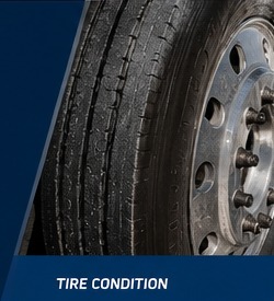 Truck tire close-up